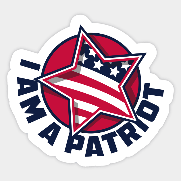 I Am a Patriot Sticker by MarkSeb
